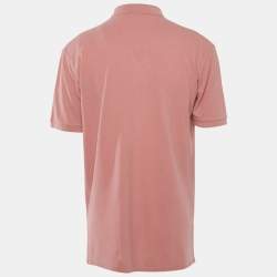 Polo Ralph Lauren Peach/Pink Cotton Pique Polo T-Shirt L