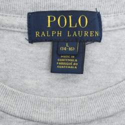 Pre Owned Polo Ralph Lauren Grey Jersey T-Shirt L
