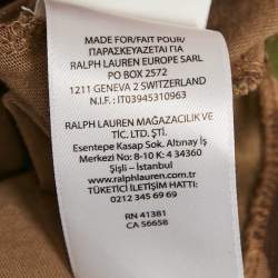 Pre Owned Polo Ralph Lauren Green/Multicolor Camouflage Print Crew Neck T-Shirt L