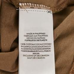 Pre Owned Polo Ralph Lauren Green/Multicolor Camouflage Print Crew Neck T-Shirt L