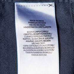 Pre Owned Polo Ralph Lauren Navy Blue Cotton Custom Fit Shirt L