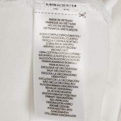 Pre Owned Polo Ralph Lauren White Teddy Embroidered Cotton Pique Polo T-Shirt S