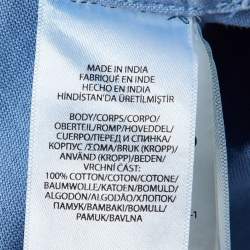 Pre Owned قميص رالف لورين بولو قطن أزرق بأزرار أمامية مقاس كبير - لارج