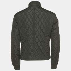 Pre Owned Polo Ralph Lauren Black Nylon Zip-Up Quilted Jacket S