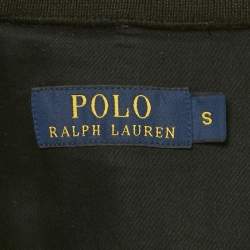 Pre Owned Polo Ralph Lauren Black Nylon Zip-Up Quilted Jacket S
