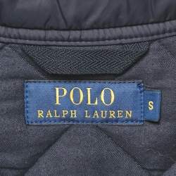 Pre Owned Polo Ralph Lauren Navy Blue Nylon Quilted Gilet S