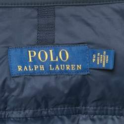 Pre Owned Polo Ralph Lauren Navy Blue Nylon Down Puffer Jacket S