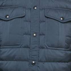 Pre Owned Polo Ralph Lauren Navy Blue Nylon Down Puffer Jacket S