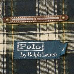 Pre Owned Polo Ralph Lauren Navy Blue Corduroy Trim Nylon Quilted Jacket S