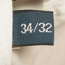 Pre Owned Polo Ralph Lauren Cream Cotton Formal Trousers L