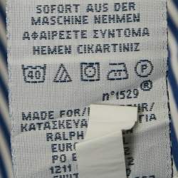 Pre Owned Polo Ralph Lauren Blue Striped Cotton Shirt M