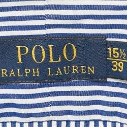 Pre Owned Polo Ralph Lauren Blue Striped Cotton Shirt M