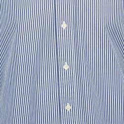 Pre Owned Polo Ralph Lauren Blue Striped Cotton Shirt M