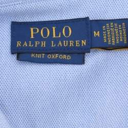 Pre Owned Polo Ralph Lauren Blue Cotton Button Front Shirt M