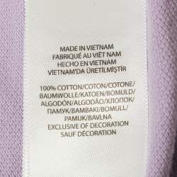 Pre Owned Polo Ralph Lauren Lavender Cotton Pique Polo T-Shirt L