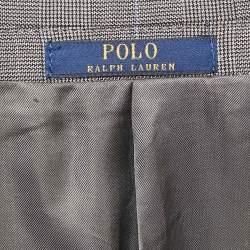 Pre Owned Polo Ralph Lauren Grey Wool Tailored Pants Suit L 