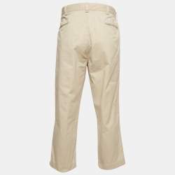 Pre Owned Polo Ralph Lauren Cream Cotton Custom Fit Trousers XL