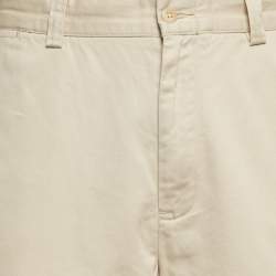 Pre Owned Polo Ralph Lauren Cream Cotton Custom Fit Trousers XL