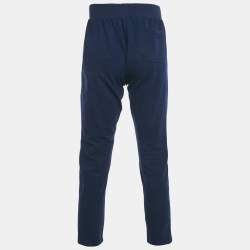 Pre Owned Polo Ralph Lauren Navy Blue Logo Embroidered Cotton Joggers XL