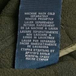 Pre Owned Polo Ralph Lauren Green Suede Trim Synthetic Quilted Jacket XL