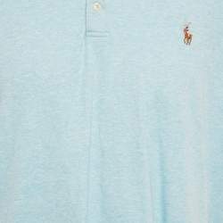 Pre Owned Polo Ralph Lauren Blue Jersey Classic Fit Polo T-Shirt XL