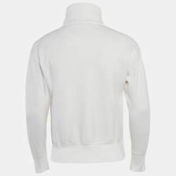 Pre Owned Polo Ralph Lauren White Cotton Zip-Up Sweatshirt XXS