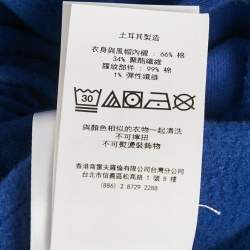 Pre Owned Polo Ralph Lauren Blue Polo Bear Print Cotton Hooded Sweatshirt M