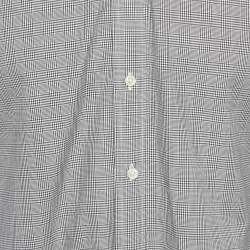 Pre Owned Polo Ralph Lauren Black /White Checkered Cotton Regent Custom Fit Shirt S
