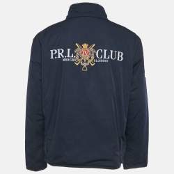 Pre Owned Polo Ralph Lauren Navy Blue /Red Synthetic Quilted Reversible Cross Country Jacket XL