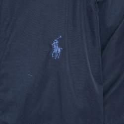 Pre Owned Polo Ralph Lauren Navy Blue /Red Synthetic Quilted Reversible Cross Country Jacket XL