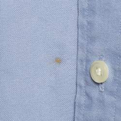 Pre Owned Polo Ralph Lauren Blue Logo Embroidered Cotton Shirt L