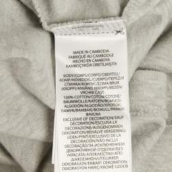 Pre Owned تي شيرت بولو رالف لورين رمادي مزيج القطن تصميم نحيف مخصص مقاس كبير جدًا (إكسترا لارج)