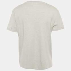 Pre Owned تي شيرت بولو رالف لورين رمادي مزيج القطن تصميم نحيف مخصص مقاس كبير جدًا (إكسترا لارج)