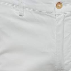 Pre Owned Polo Ralph Lauren White Cotton Chino Trousers M