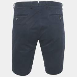 Pre Owned Polo Ralph Lauren Navy Blue Cotton Stretch Fit Shorts M