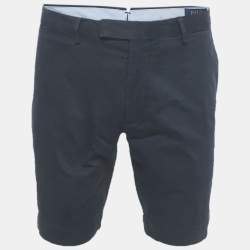 Pre Owned Polo Ralph Lauren Navy Blue Cotton Stretch Fit Shorts M