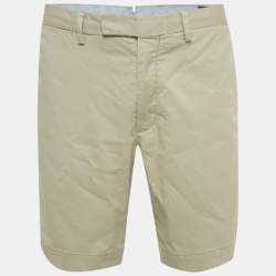 Pre Owned Polo Ralph Lauren Beige Cotton Stretch Slim Fit Shorts M