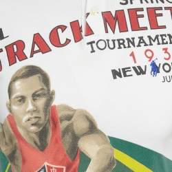 مملوكة مسبقًا تي شيرت بولو من رالف لورين قطن رمادي مطرز بشعار مقاس ضخم - إكس إكس لارج