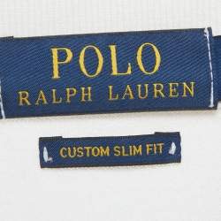 مملوكة مسبقًا تي شيرت بولو من رالف لورين قطن رمادي مطرز بشعار مقاس ضخم - إكس إكس لارج