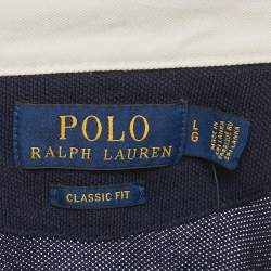 مملوكة مسبقًا Polo Ralph Lauren Blue Applique Cotton Polo T-Shirt L