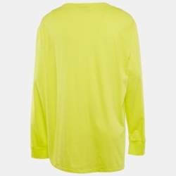 Pre Owned Polo Ralph Lauren Yellow Graphic Print Jersey T-Shirt XL