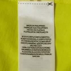 Pre Owned Polo Ralph Lauren Yellow Graphic Print Jersey T-Shirt XL