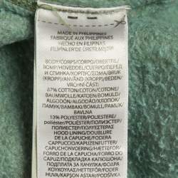 Pre Owned Polo Ralph Lauren Green Printed Cotton Hoodie S