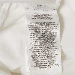 Pre Owned Polo Ralph Lauren White Logo Embroidered Cotton Crewneck T-Shirt XL
