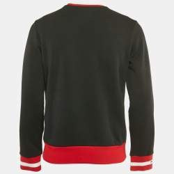 Pre Owned Polo Ralph Lauren Black P-Wing Patch Cotton Blend Sweatshirt S