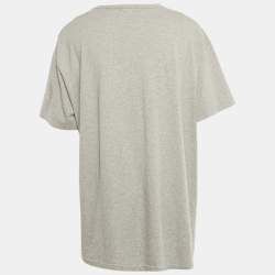 Pre Owned Polo Ralph Lauren Grey Logo Print Jersey T-Shirt XXL