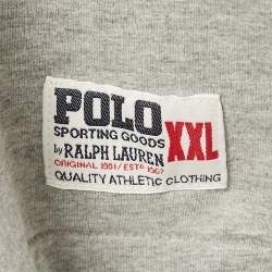 Pre Owned Polo Ralph Lauren Grey Logo Print Jersey T-Shirt XXL
