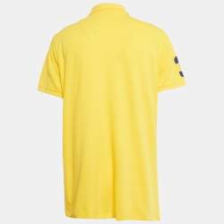 Pre Owned Polo Ralph Lauren Yellow Cotton Custom Slim Fit Polo T-Shirt XL