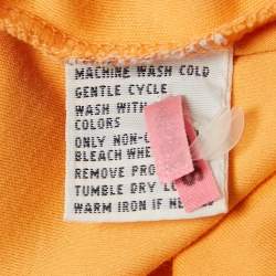 Pre Owned Polo Ralph Lauren Orange Pima Jersey Polo T-Shirt XL
