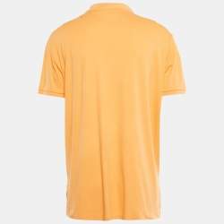 Pre Owned Polo Ralph Lauren Orange Pima Jersey Polo T-Shirt XL